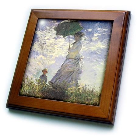 Foldable umbrella woman with parasol Painter MONET Madame MONET and her son